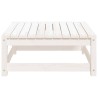 Repose-pied de jardin blanc 70x70x30 cm bois de pin massif 