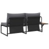Canapé de jardin 2 places avec coussins anthracite 