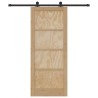Porte coulissante avec kit de quincaillerie 83x202 cm en bois de pin massif 