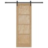 Porte Coulissante avec Quincaillerie 73,5x211 cm Bois Massif de Pin 