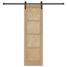 Porte Coulissante avec Kit de Quincaillerie 61x198.5 cm Bois Massif en Pin 