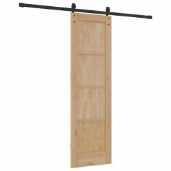 Porte Coulissante avec Kit de Quincaillerie 61x198.5 cm Bois Massif en Pin 