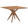 Table de jardin carrée 110x110x75 cm bois d'acacia solide 