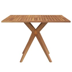 Table de jardin carrée 110x110x75 cm bois d'acacia solide 
