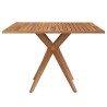 Table de jardin carrée 110x110x75 cm bois d'acacia solide 