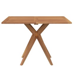 Table de jardin carrée 110x110x75 cm bois d'acacia solide 