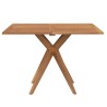 Table de jardin carrée 110x110x75 cm bois d'acacia solide 