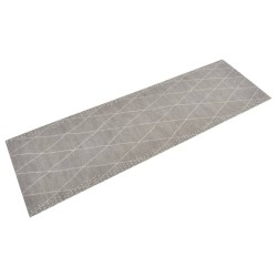 Tapis de cuisine lavable impression losange 60x180 cm velours 