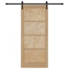 Porte Coulissante avec Quincaillerie 86x198,5 cm Bois Massif de Pin 