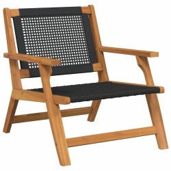Set de Chaises d'Extérieur avec Table - 3 Pièces en Bois d'Acacia Noir 