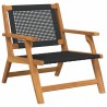 Set de Chaises d'Extérieur avec Table - 3 Pièces en Bois d'Acacia Noir 
