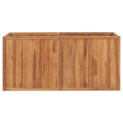 Lit surélevé de jardin 150x50x70 cm Bois de teck solide 
