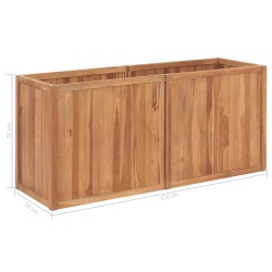 Lit surélevé de jardin 150x50x70 cm Bois de teck solide 