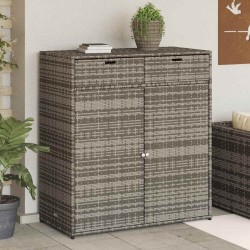 Armoire de rangement de jardin gris 105x55x113cm résine tressée 