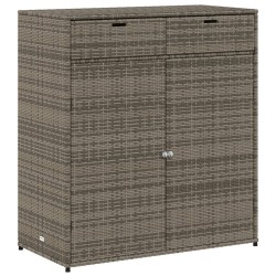 Armoire de rangement de jardin gris 105x55x113cm résine tressée 