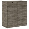 Armoire de rangement de jardin gris 105x55x113cm résine tressée 