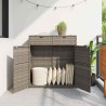 Armoire de rangement de jardin gris 105x55x113cm résine tressée 