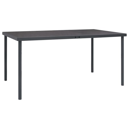 Table à dîner d'extérieur Anthracite 150x90x74 cm Acier 