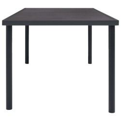 Table à dîner d'extérieur Anthracite 150x90x74 cm Acier 