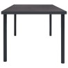 Table à dîner d'extérieur Anthracite 150x90x74 cm Acier 