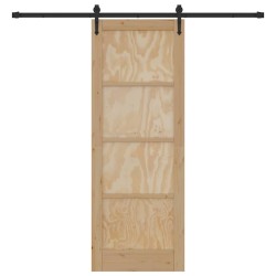 Porte coulissante avec kit de quincaillerie 'ORKDAL'en pin massif 