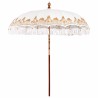 Parasol balinais Crème (210-220) x 260 cm Coton et bois massif 