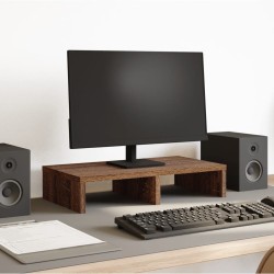 Support de moniteur chêne marron 50x27x10 cm bois d'ingénierie 