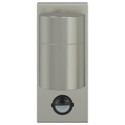 Appliques murales extérieures 2 pcs argenté acier inoxydable IP44 