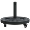 Base de Parasoleil avec Roues pour Poteaux Ø38-48 mm, 13 kg, Ronde 
