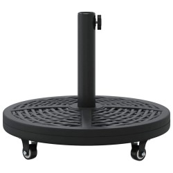 Base de Parasoleil avec Roues pour Poteaux Ø38-48 mm, 13 kg, Ronde 