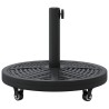 Base de Parasoleil avec Roues pour Poteaux Ø38-48 mm, 13 kg, Ronde 