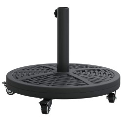 Base de Parasoleil avec Roues pour Poteaux Ø38-48 mm, 13 kg, Ronde 