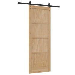 Porte coulissante Autre Marron 78 x 211 cm Bois massif en pin 