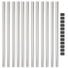 Poteaux de clôture 12 pcs Argent 110 cm Acier galvanisé 