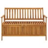 Banc de rangement de jardin 120 cm bois d'acacia solide 