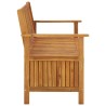 Banc de rangement de jardin 120 cm bois d'acacia solide 