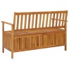 Banc de rangement de jardin 120 cm bois d'acacia solide 