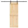 Porte coulissante et kit de quincaillerie 70x210 cm pin massif 