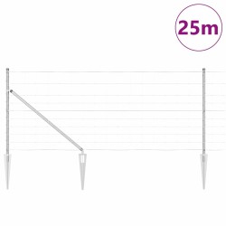 Clôture de champ 1x25 m en acier galvanisé 