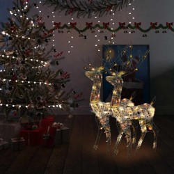 Décorations de Noël de renne Acrylique 2 pcs 120 cm Multicolore 