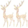 Décorations de Noël de renne Acrylique 2 pcs 120 cm Multicolore 