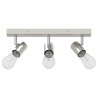 Projecteur de Plafond Réglable 3 Voies Nickel Brossé E27 