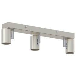 Projecteur de Plafond Réglable 3 Voies Nickel Brossé E27 