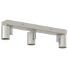 Projecteur de Plafond Réglable 3 Voies Nickel Brossé E27 