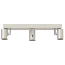 Projecteur de Plafond Réglable 3 Voies Nickel Brossé E27 