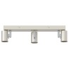 Projecteur de Plafond Réglable 3 Voies Nickel Brossé E27 