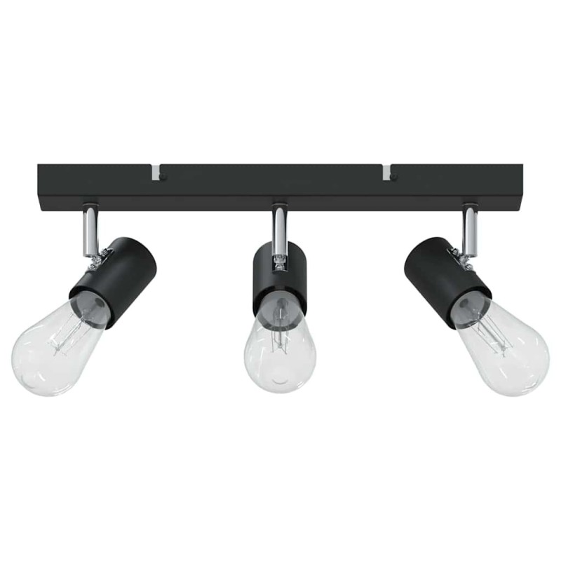 Projecteur de plafond 3 voies ajustable noir E27 