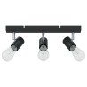 Projecteur de plafond 3 voies ajustable noir E27 