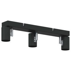 Projecteur de plafond 3 voies ajustable noir E27 
