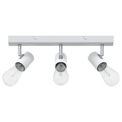 Projecteur de plafond 3 voies ajustable blanc E27 